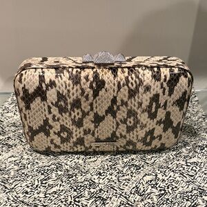 Rebecca Minkoff Snakeskin Clutch Bag with removable strap like new